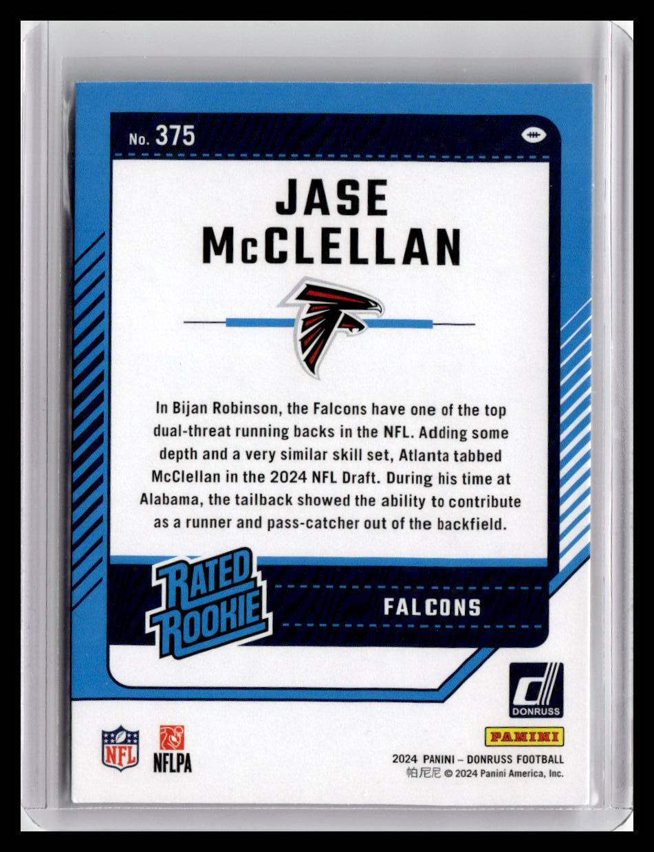 2024 Donruss #375 Jase McClellan Rated Rookie