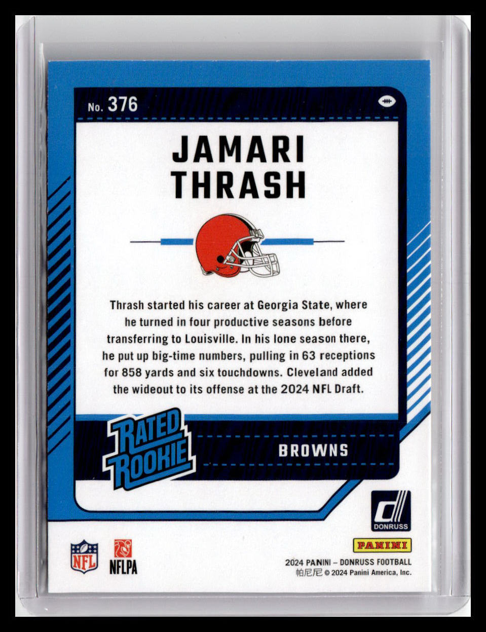2024 Donruss #376 Jamari Thrash Rated Rookie