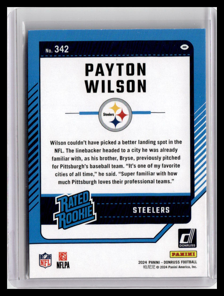 2024 Donruss #342 Payton Wilson Rated Rookie