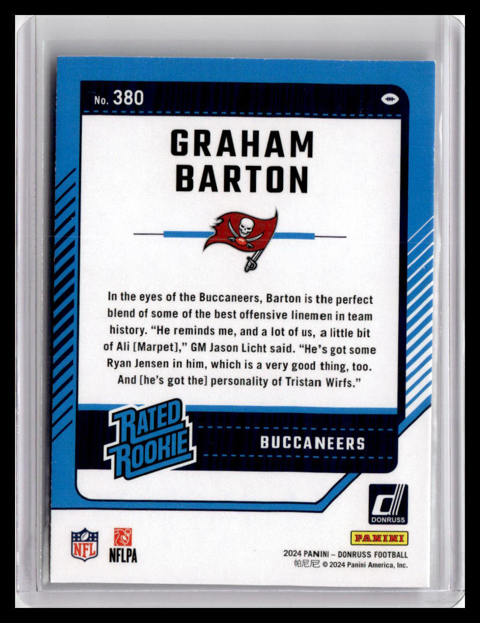 2024 Donruss #380 Graham Barton Rated Rookie