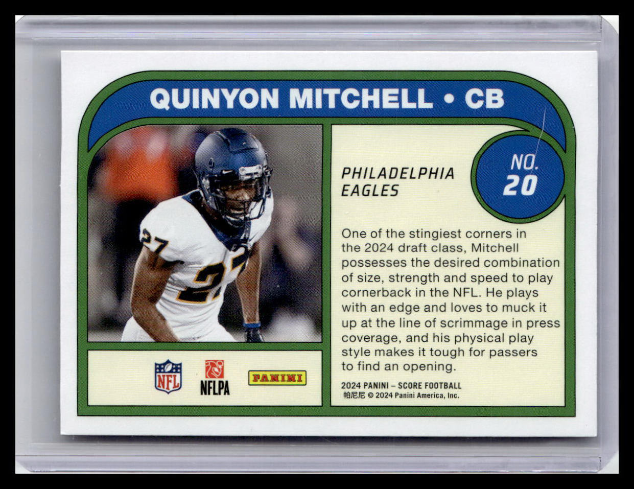 2024 Score #20 Quinyon Mitchell (RC) Protential