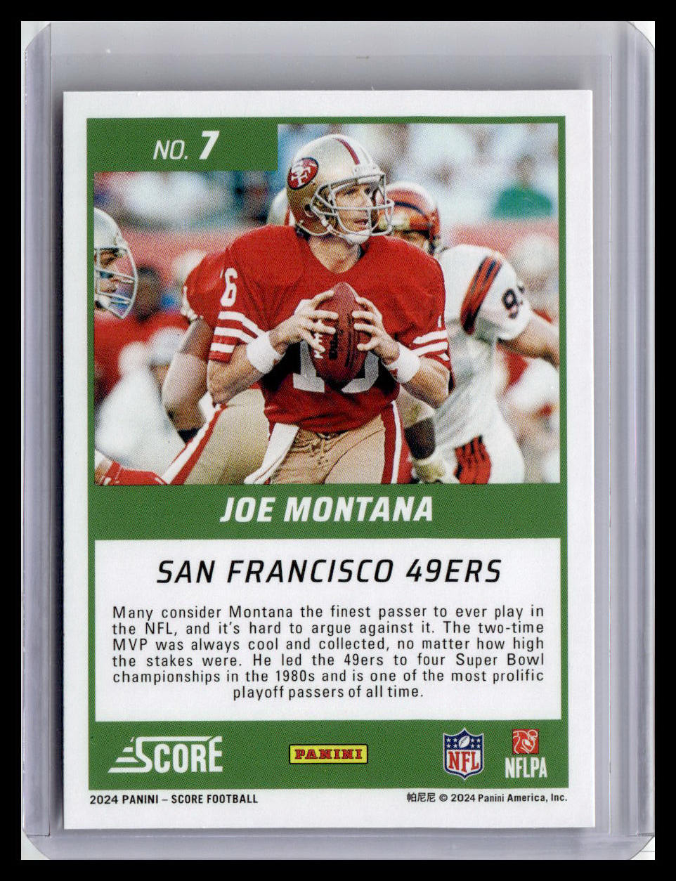 2024 Score #7 Joe Montana First Ballot
