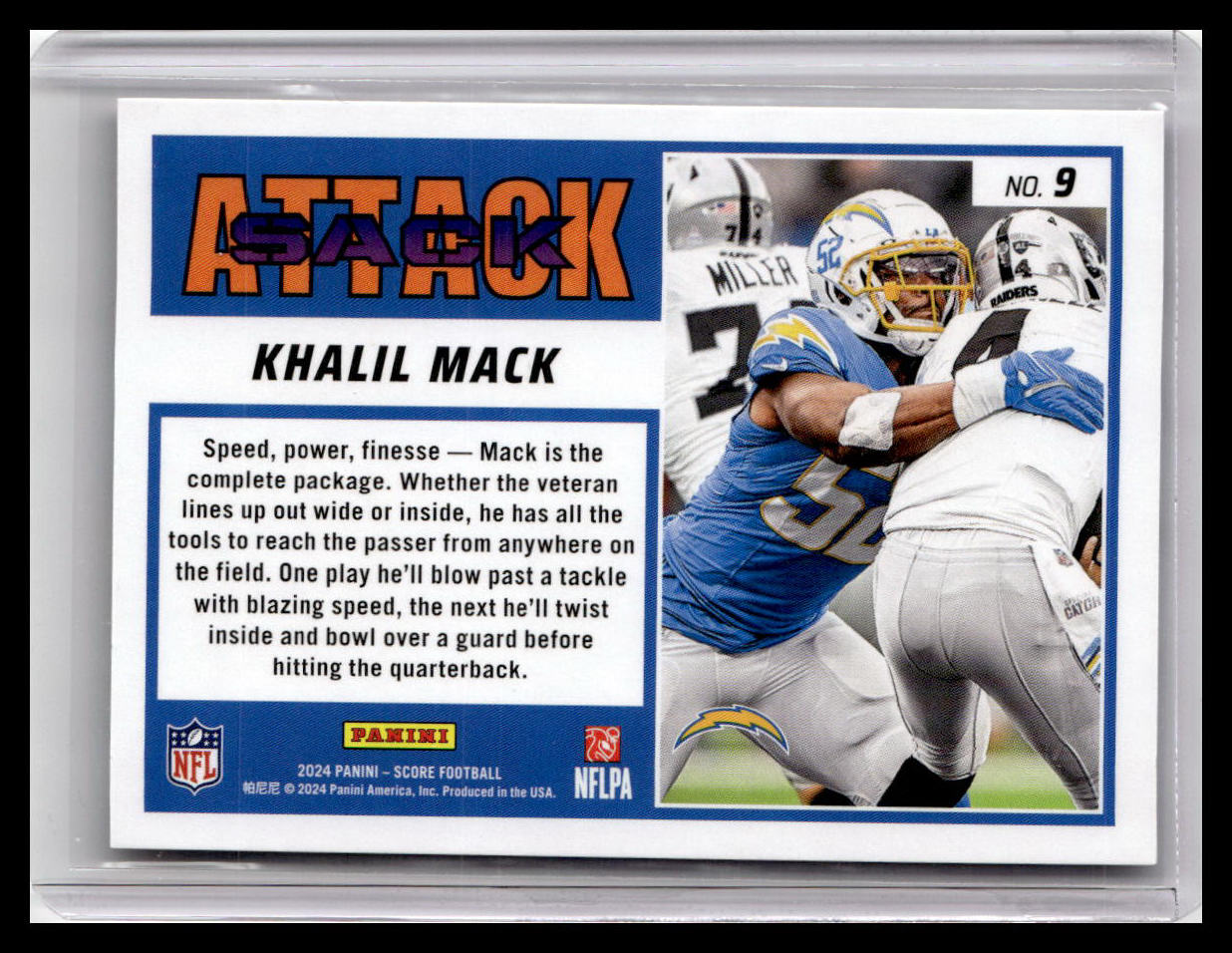 2024 Score #9 Khalil Mack Sack Attack