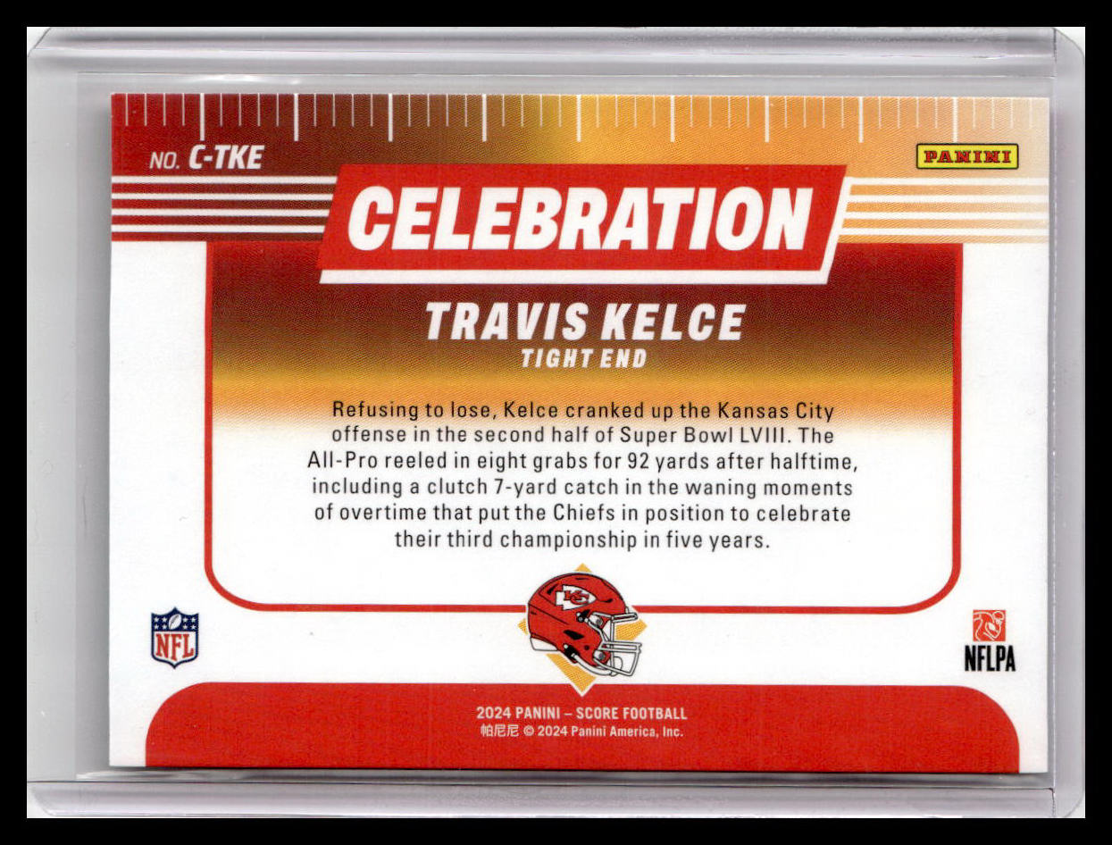 2024 Score #C-TKE Travis Kelce Celebration