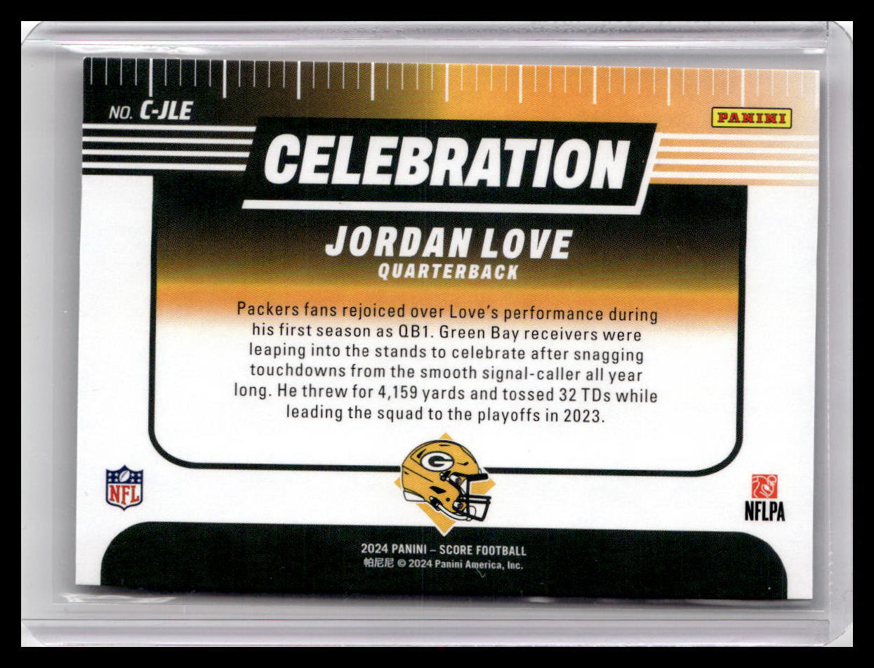 2024 Score #C-JLE Jordan Love Celebration