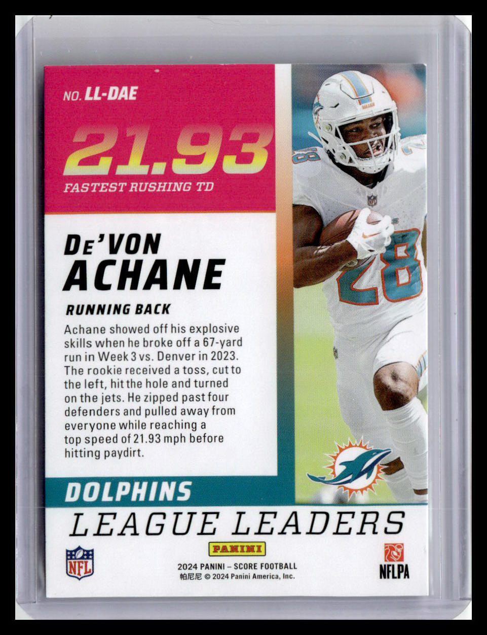 2024 Score #LL-DAE De'Von Achane League Leaders