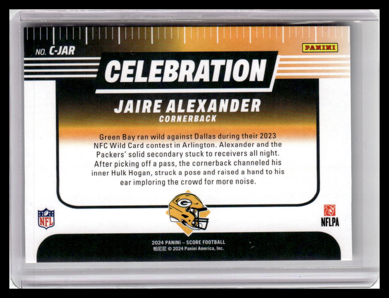 2024 Score #C-JAR Jaire Alexander Celebration
