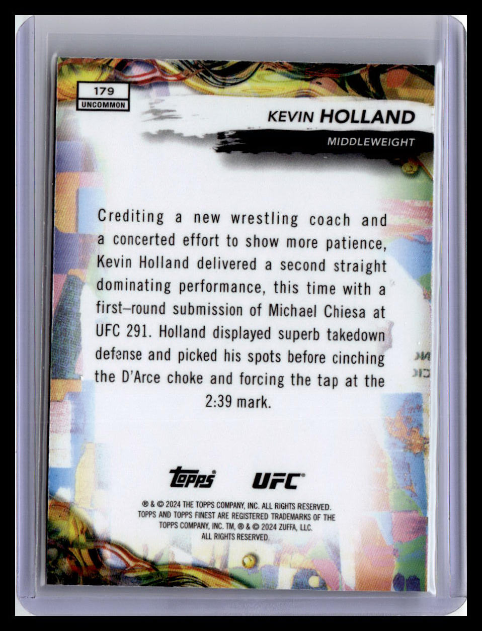 2024 Topps Finest UFC #179 Kevin Holland