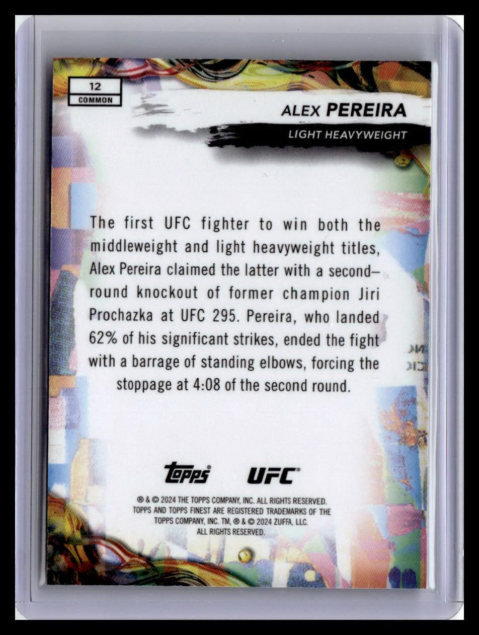 2024 Topps Finest UFC #12 Alex Pereira