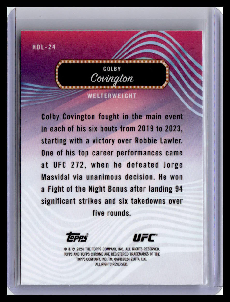 2024 Topps Finest UFC #HDL-24 Colby Covington Headliners