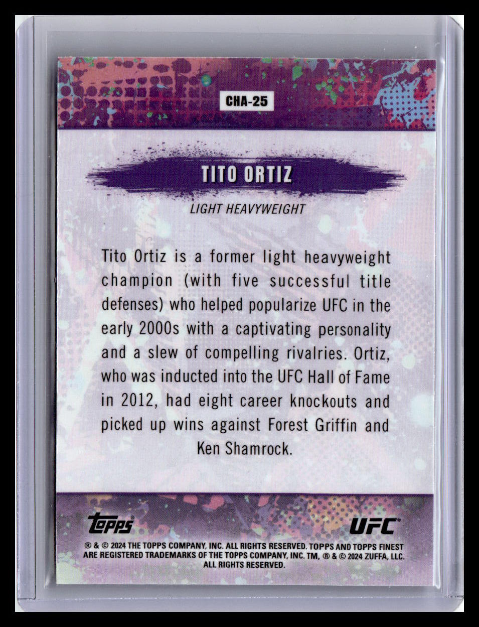 2024 Topps Finest UFC #CHA-25 Tito Ortiz Chaos