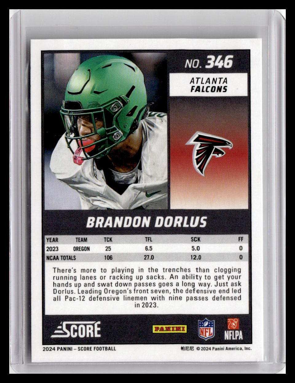 2024 Score #346 Brandon Dorlus (RC)