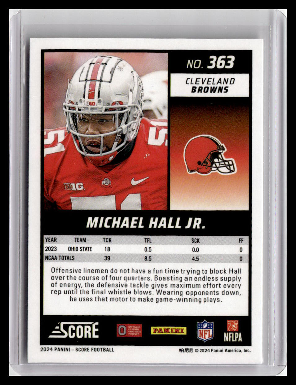 2024 Score #363 Michael Hall Jr. (RC)