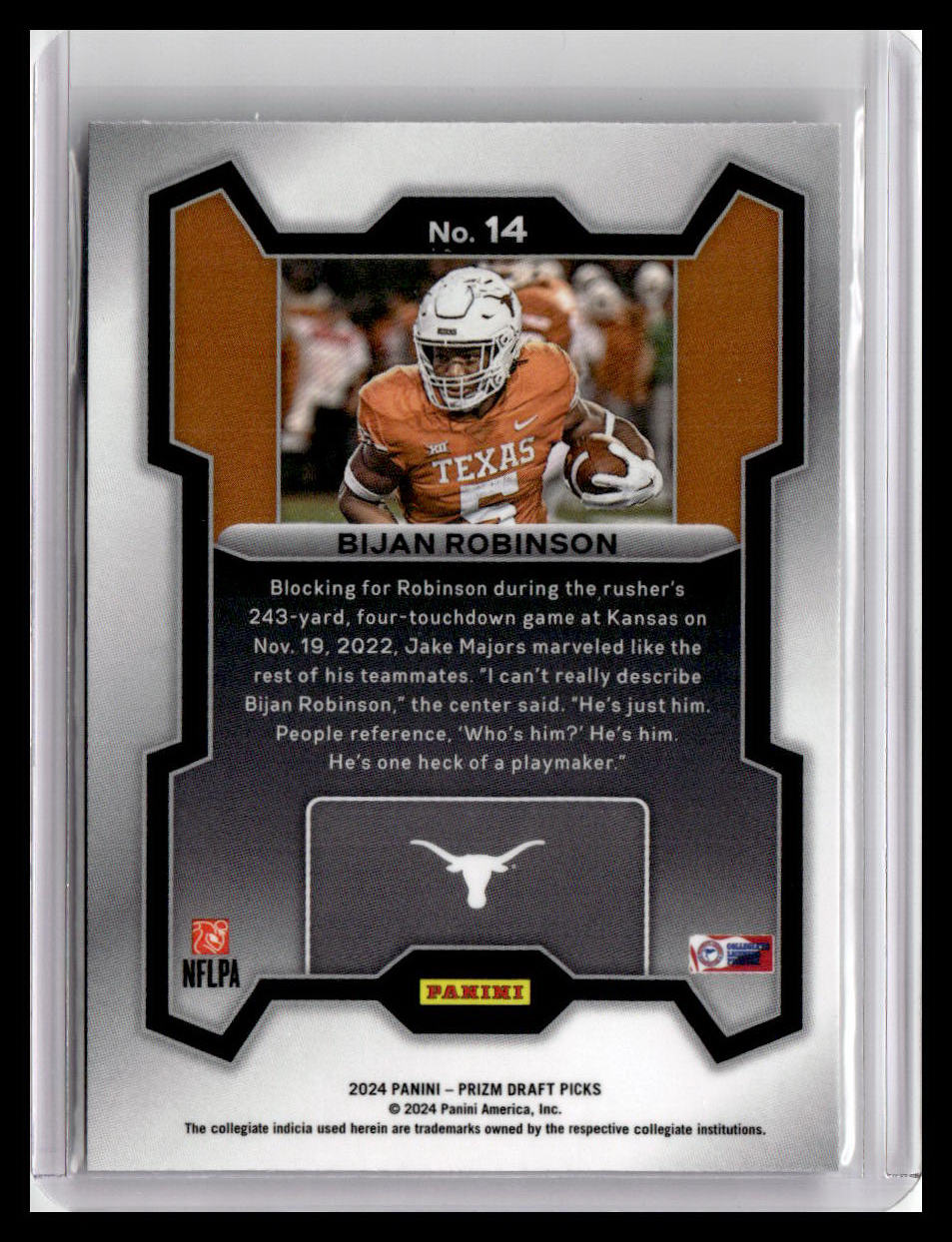 2024 Panini Prizm Draft Picks #14 Bijan Robinson