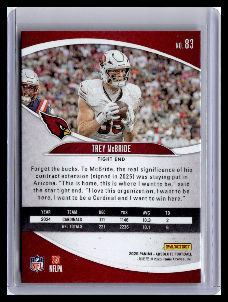 2025 Panini Absolute #83 Trey McBride Red & Green Parallel