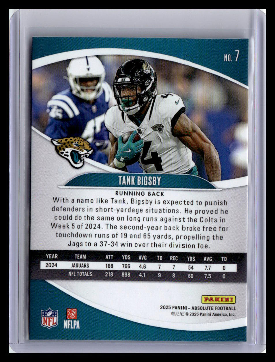 2025 Panini Absolute #7 Tank Bigsby Red & Green