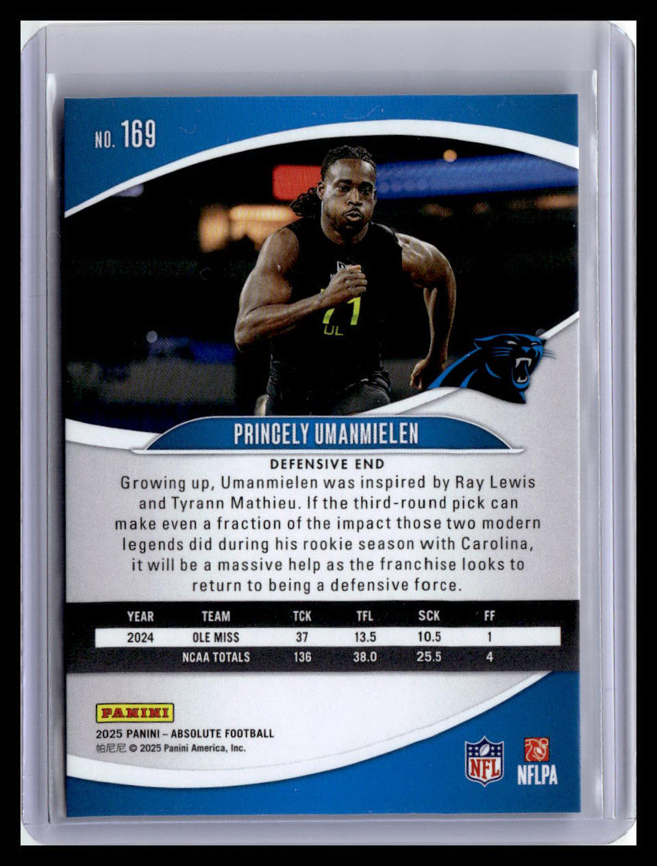 2025 Panini Absolute #169 Princely Umanmielen (RC) Red & Green