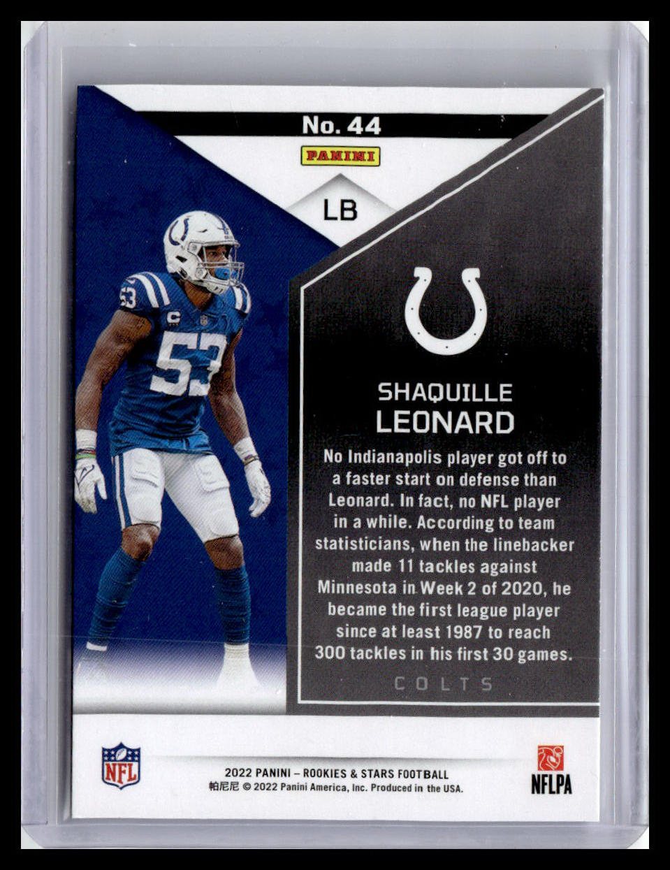 2022 Panini Rookies & Stars #44 Shaquille Leonard