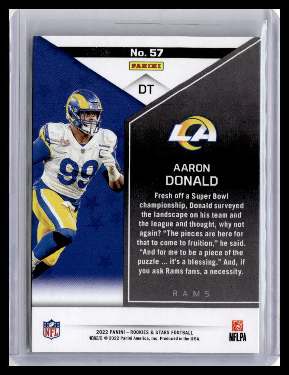2022 Panini Rookies & Stars #57 Aaron Donald