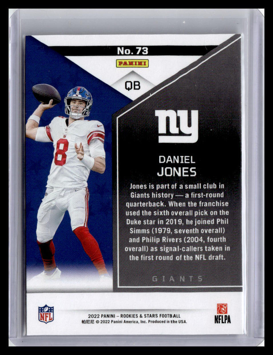 2022 Panini Rookies & Stars #73 Daniel Jones