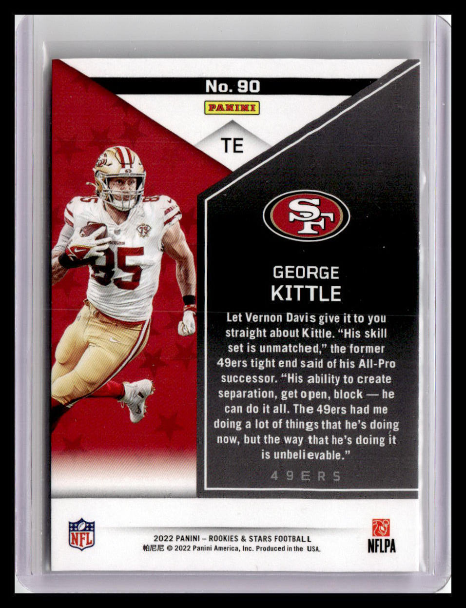 2022 Panini Rookies & Stars #90 George Kittle