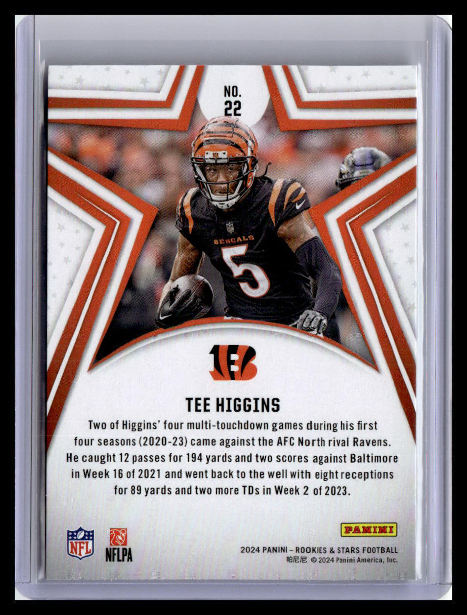 2024 Panini Rookies & Stars #22 Tee Higgins