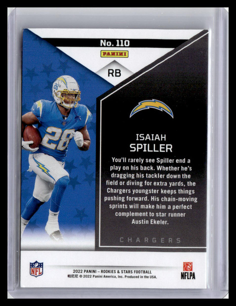 2022 Panini Rookies & Stars #110 Isaiah Spiller (RC)