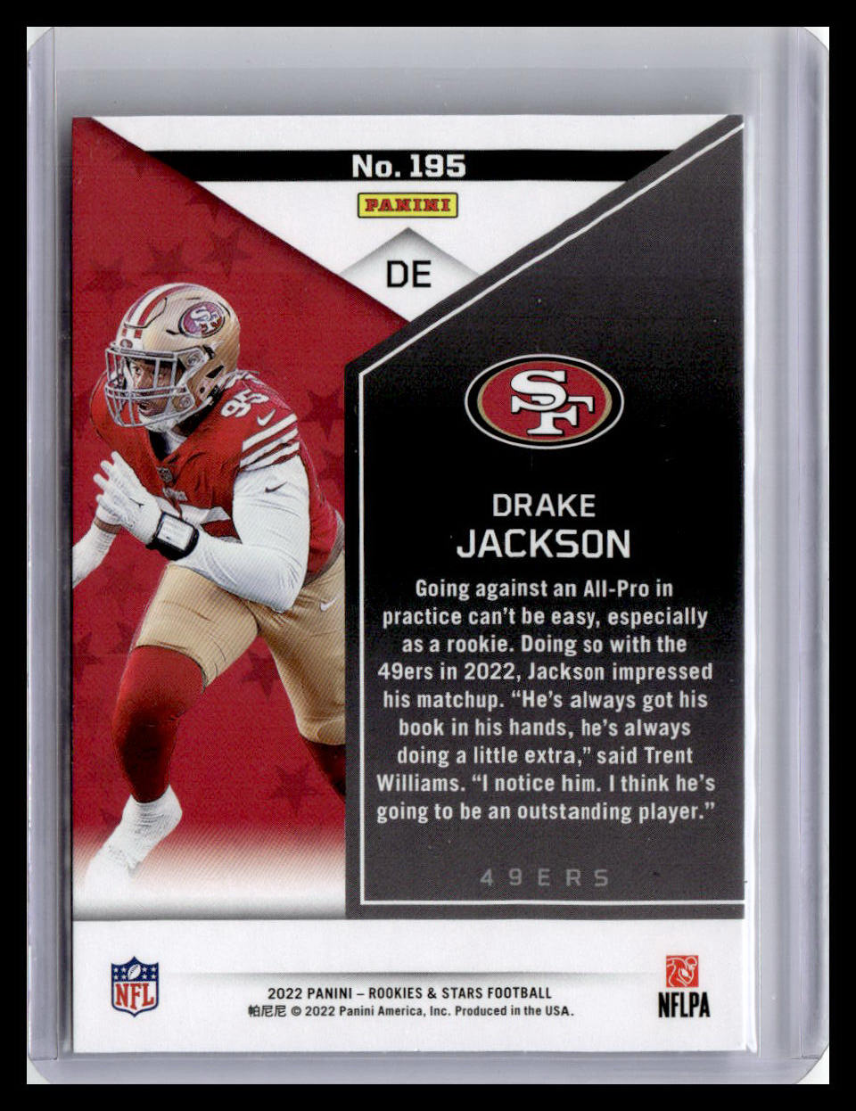 2022 Panini Rookies & Stars #195 Drake Jackson (RC)