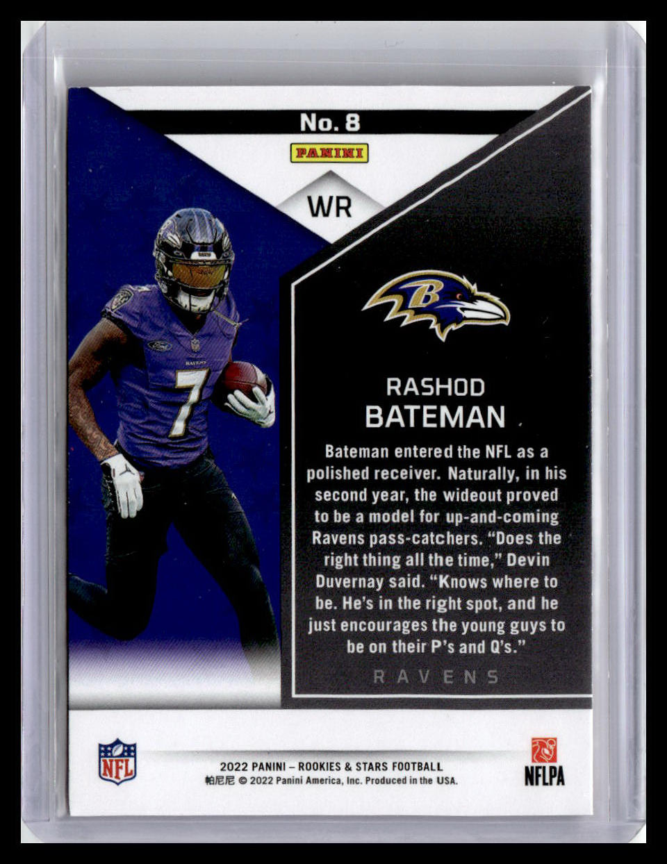 2022 Panini Rookies & Stars #8 Rashod Bateman Red Parallel