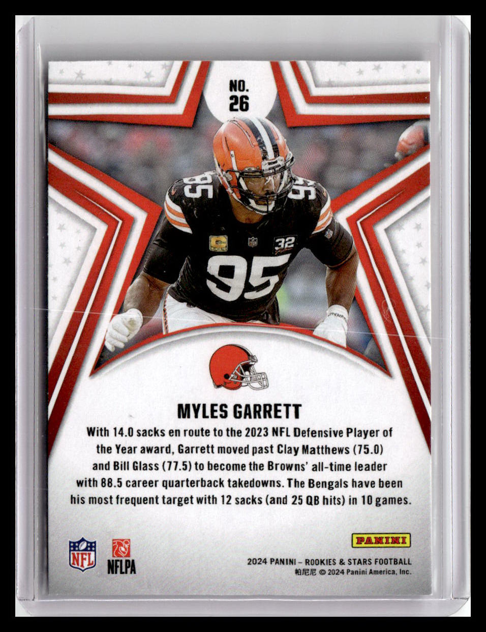 2024 Panini Rookies & Stars #26 Myles Garrett Red Parallel