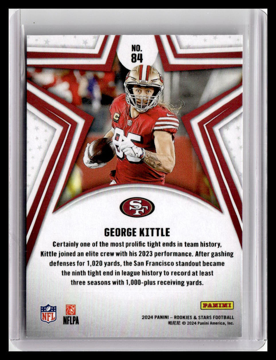 2024 Panini Rookies & Stars #84 George Kittle Red Parallel