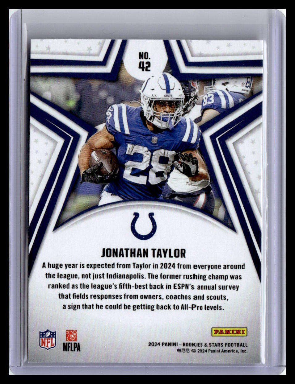2024 Panini Rookies & Stars #42 Jonathan Taylor Red Parallel