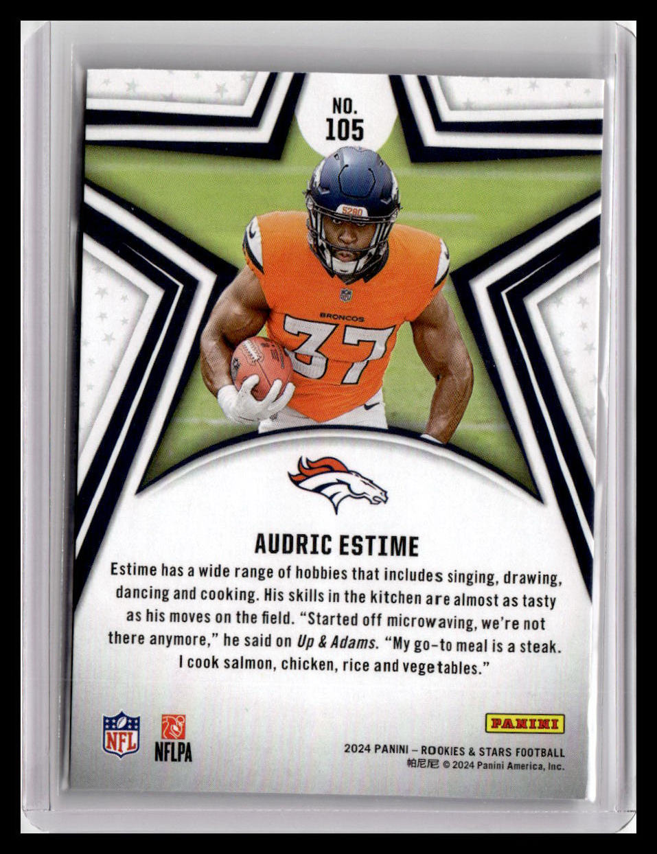 2024 Panini Rookies & Stars #105 Audric Estime (RC) Red Parallel
