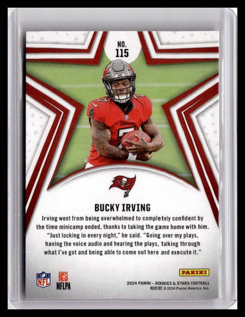 2024 Panini Rookies & Stars #115 Bucky Irving (RC) Red