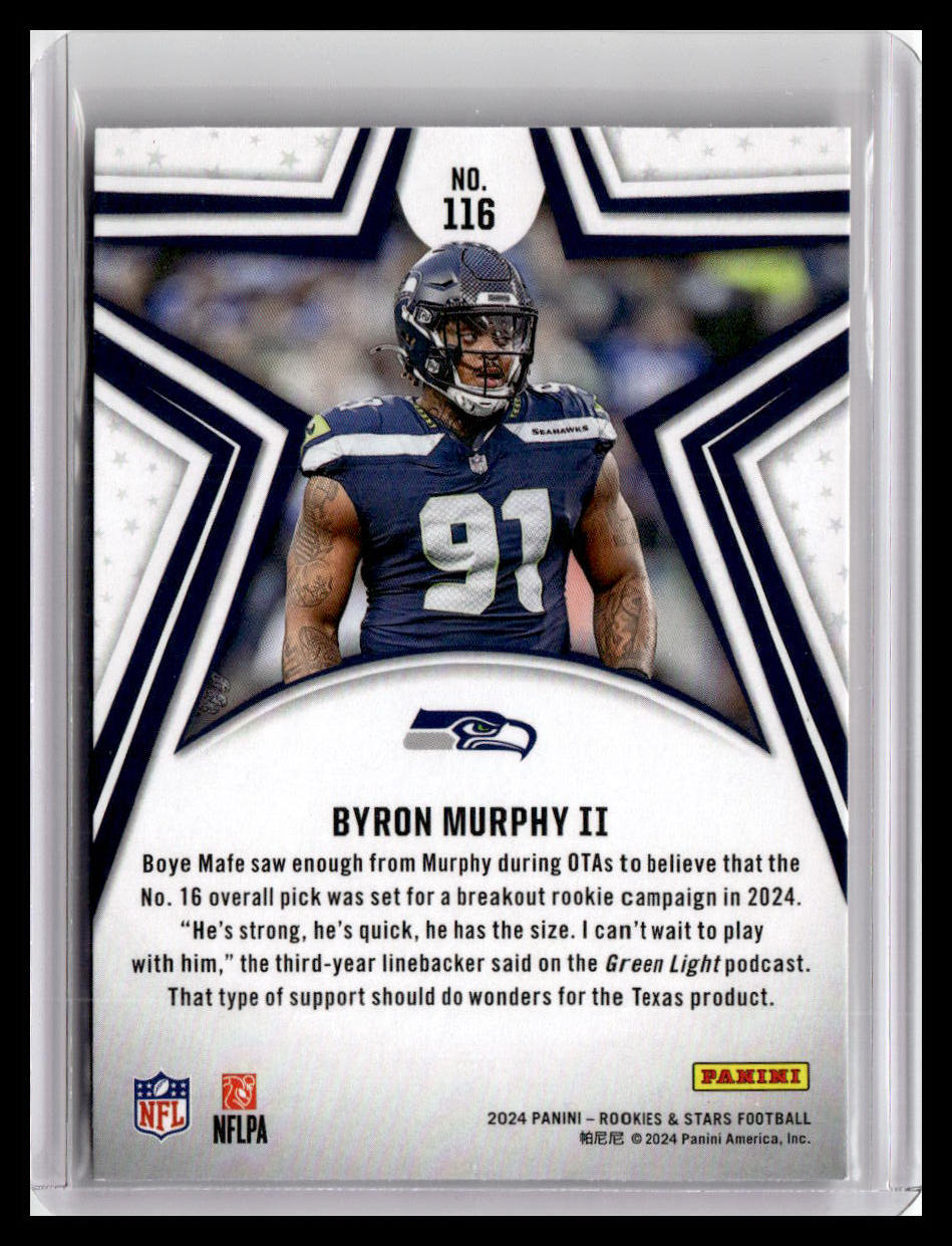 2024 Panini Rookies & Stars #116 Byron Murphy II (RC) Red Parallel