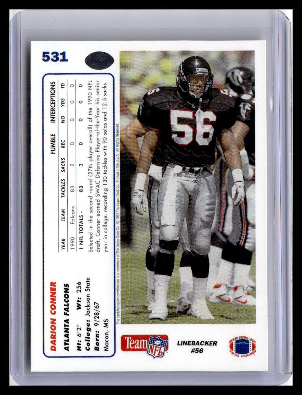 1991 Upper Deck #531 Darion Conner