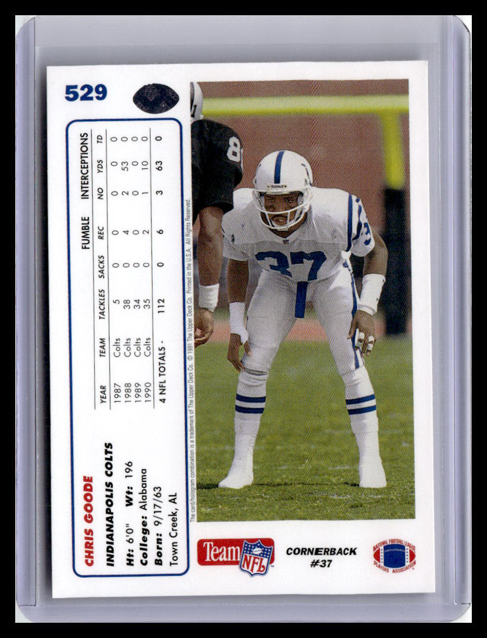 1991 Upper Deck #529 Chris Goode