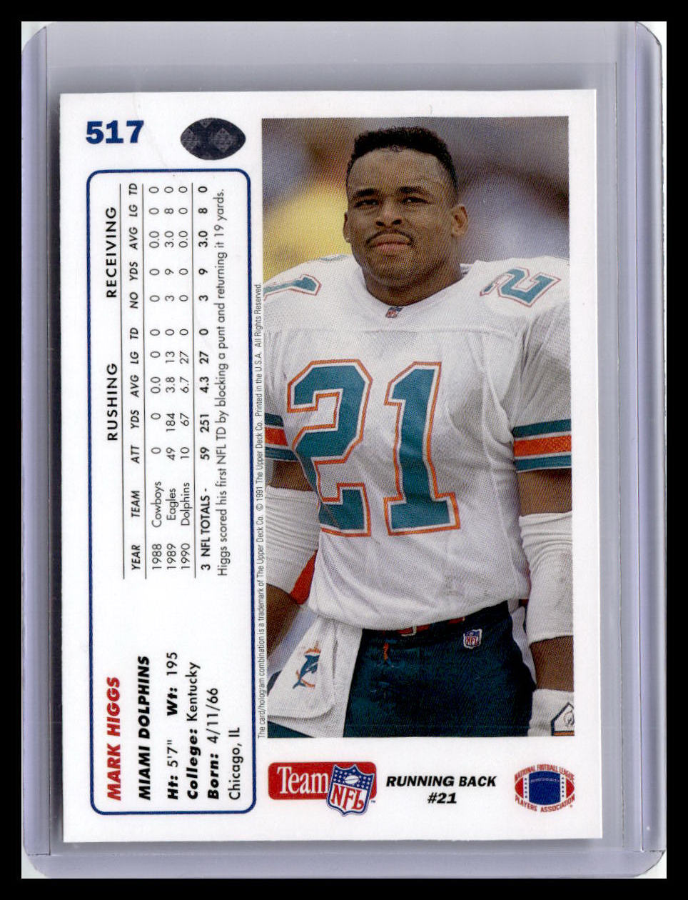 1991 Upper Deck #517 Mark Higgs