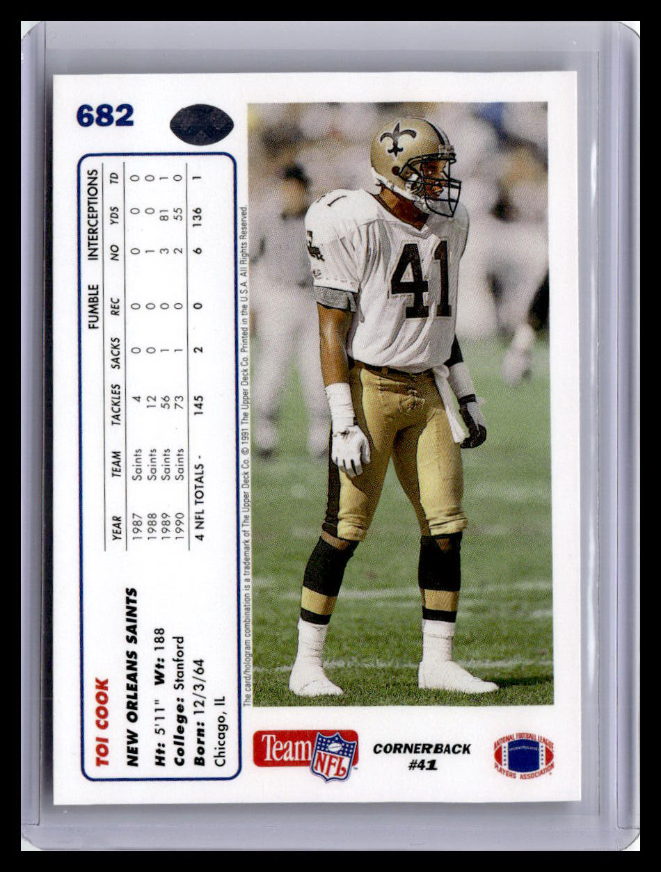 1991 Upper Deck #682 Toi Cook
