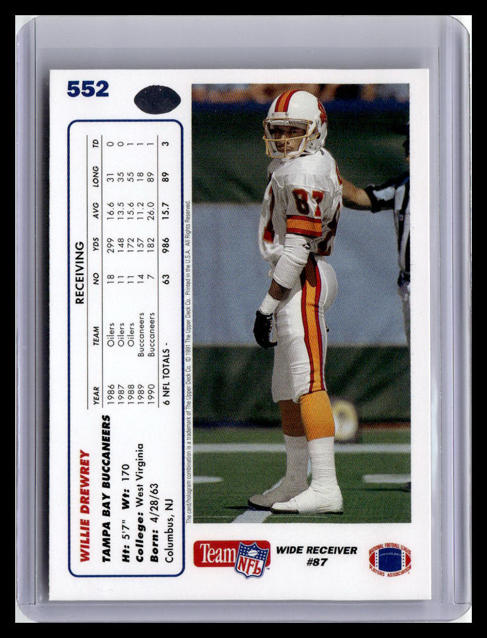 1991 Upper Deck #552 Willie Drewrey