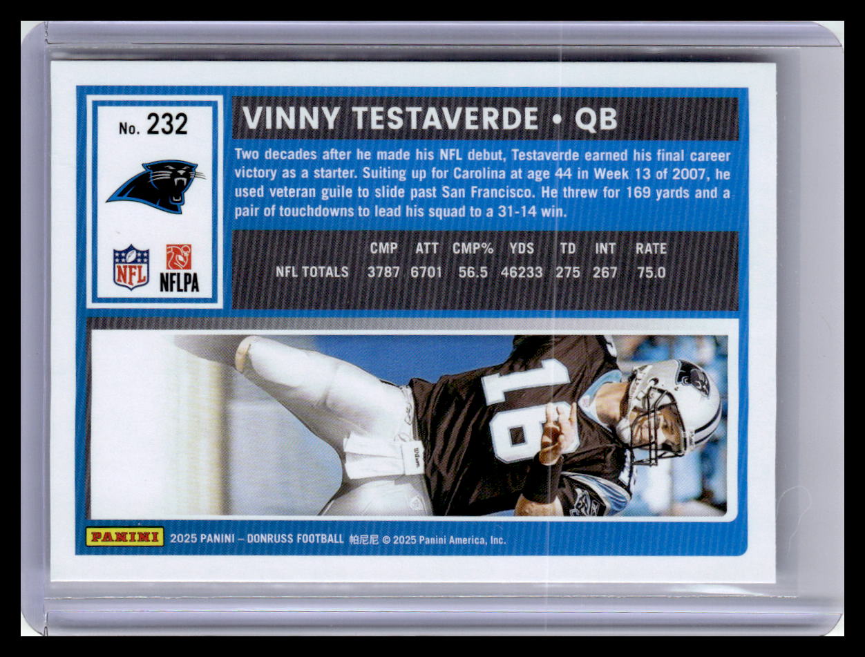 2025 Donruss #232 Vinny Testaverde
