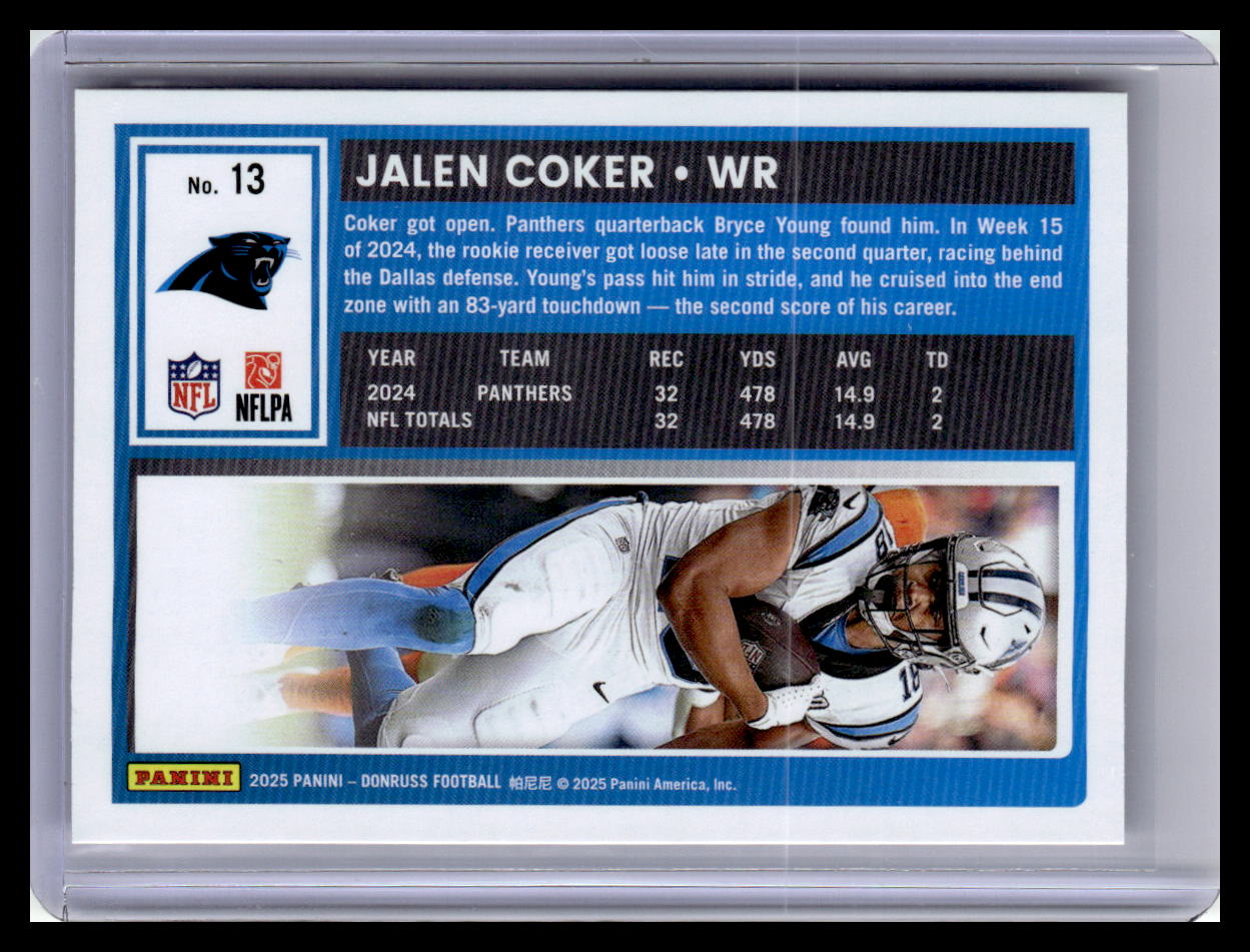 2025 Donruss #13 Jalen Coker
