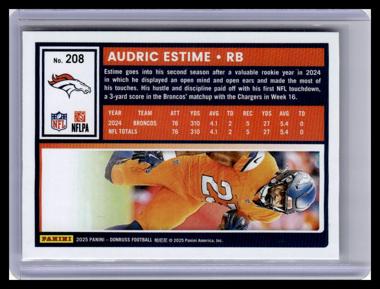 2025 Donruss #208 Audric Estime