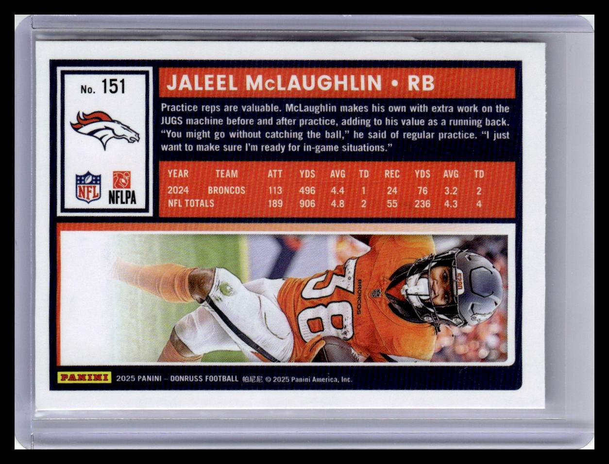 2025 Donruss #151 Jaleel McLaughlin