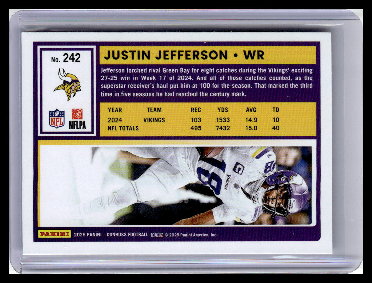 2025 Donruss #242 Justin Jefferson
