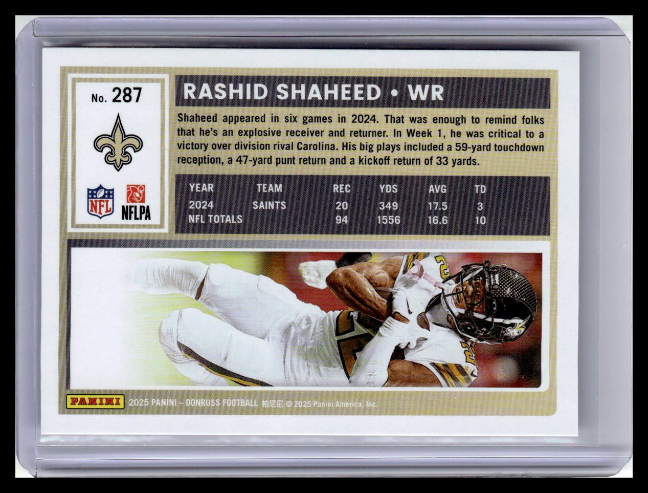 2025 Donruss #287 Rashid Shaheed