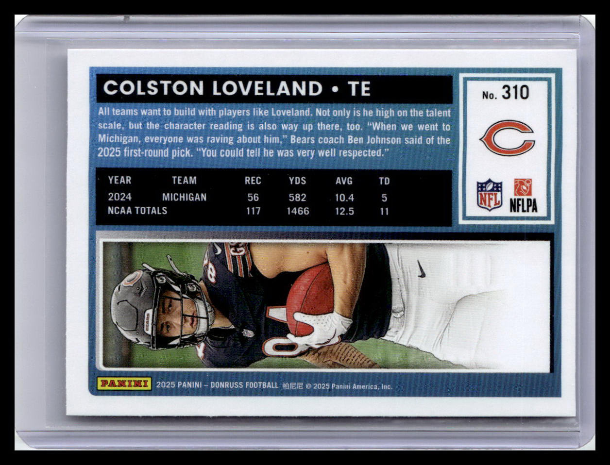 2025 Donruss #310 Colston Loveland Rated Rookie