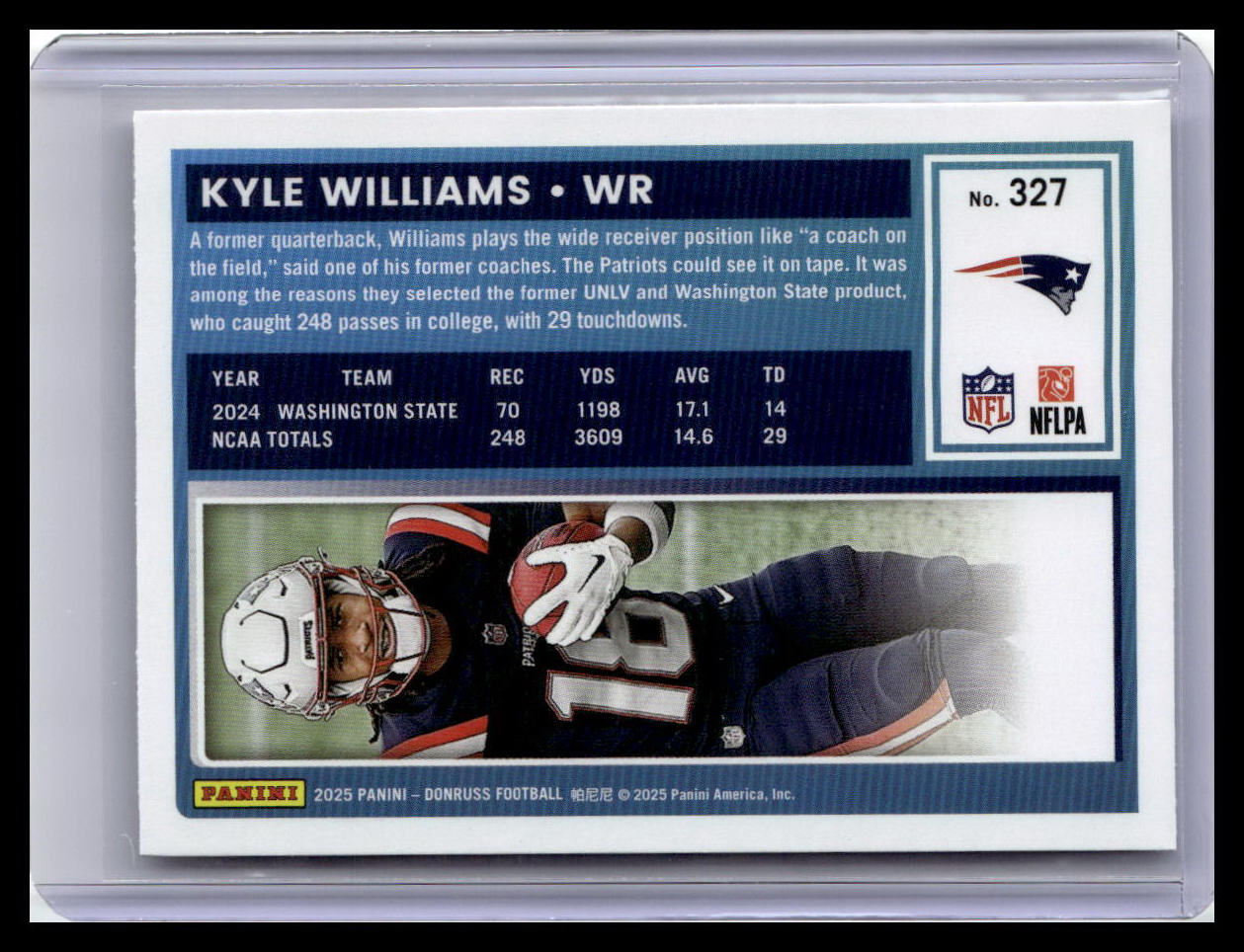 2025 Donruss #327 Kyle Williams Rated Rookie