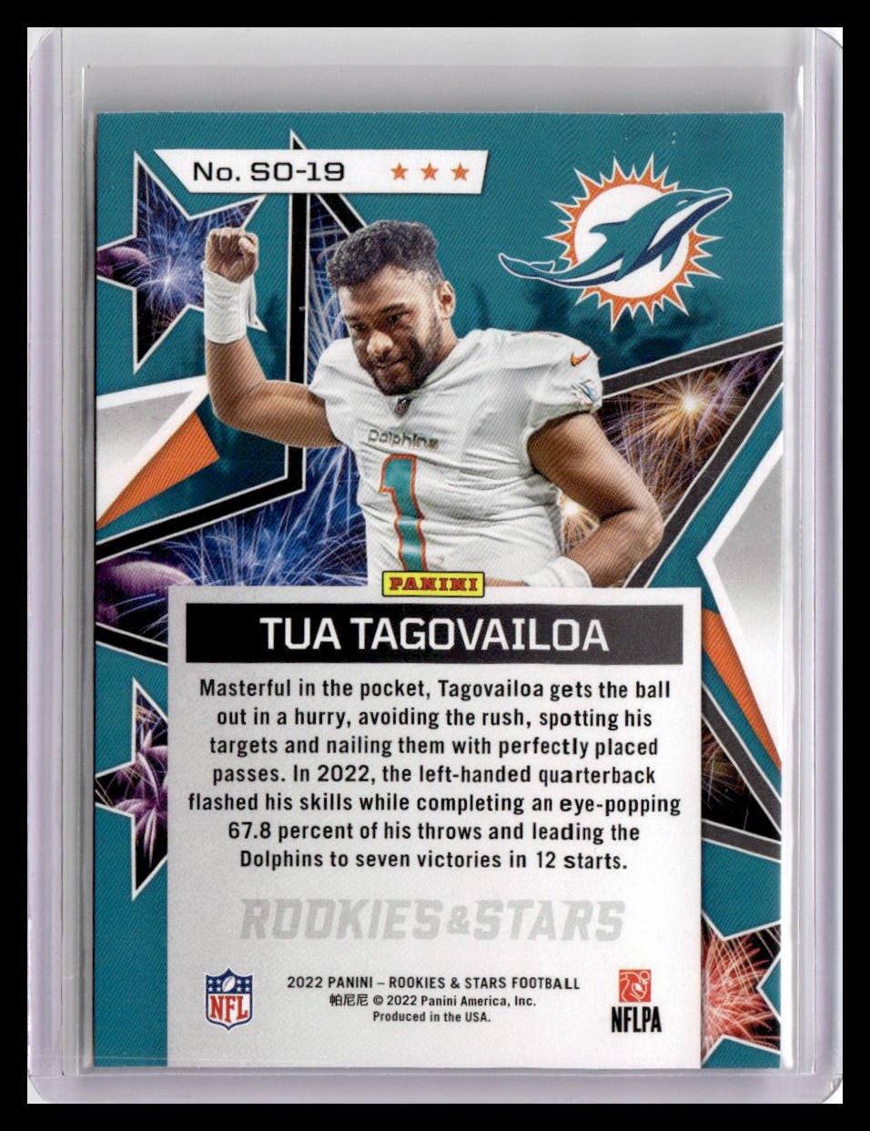 2022 Panini Rookies & Stars #SO-19 Tua Tagovailoa Standing Ovation