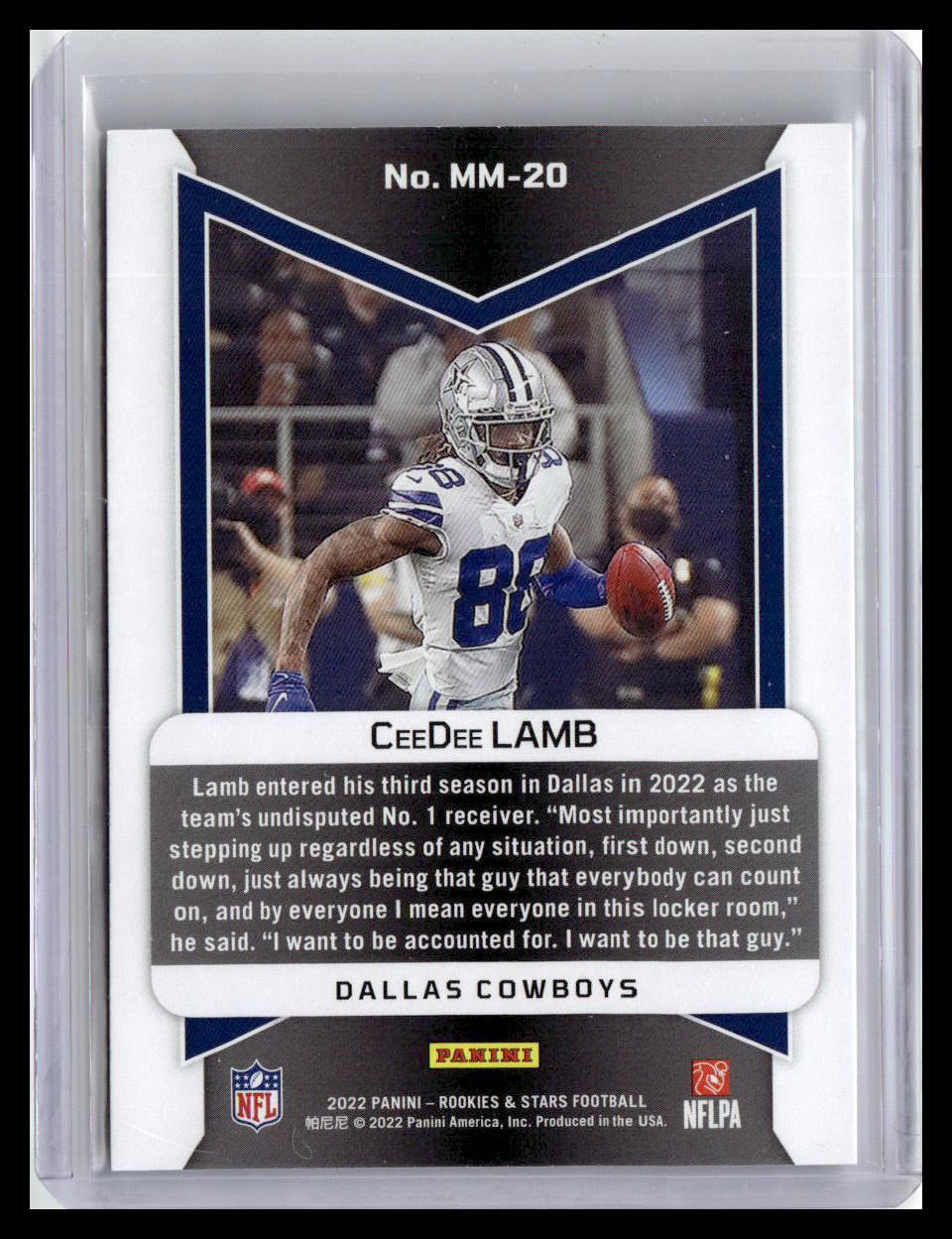 2022 Panini Rookies & Stars #MM-20 CeeDee Lamb Man In Motion